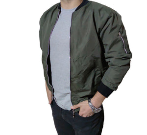 Chaqueta Bomber Military Varon